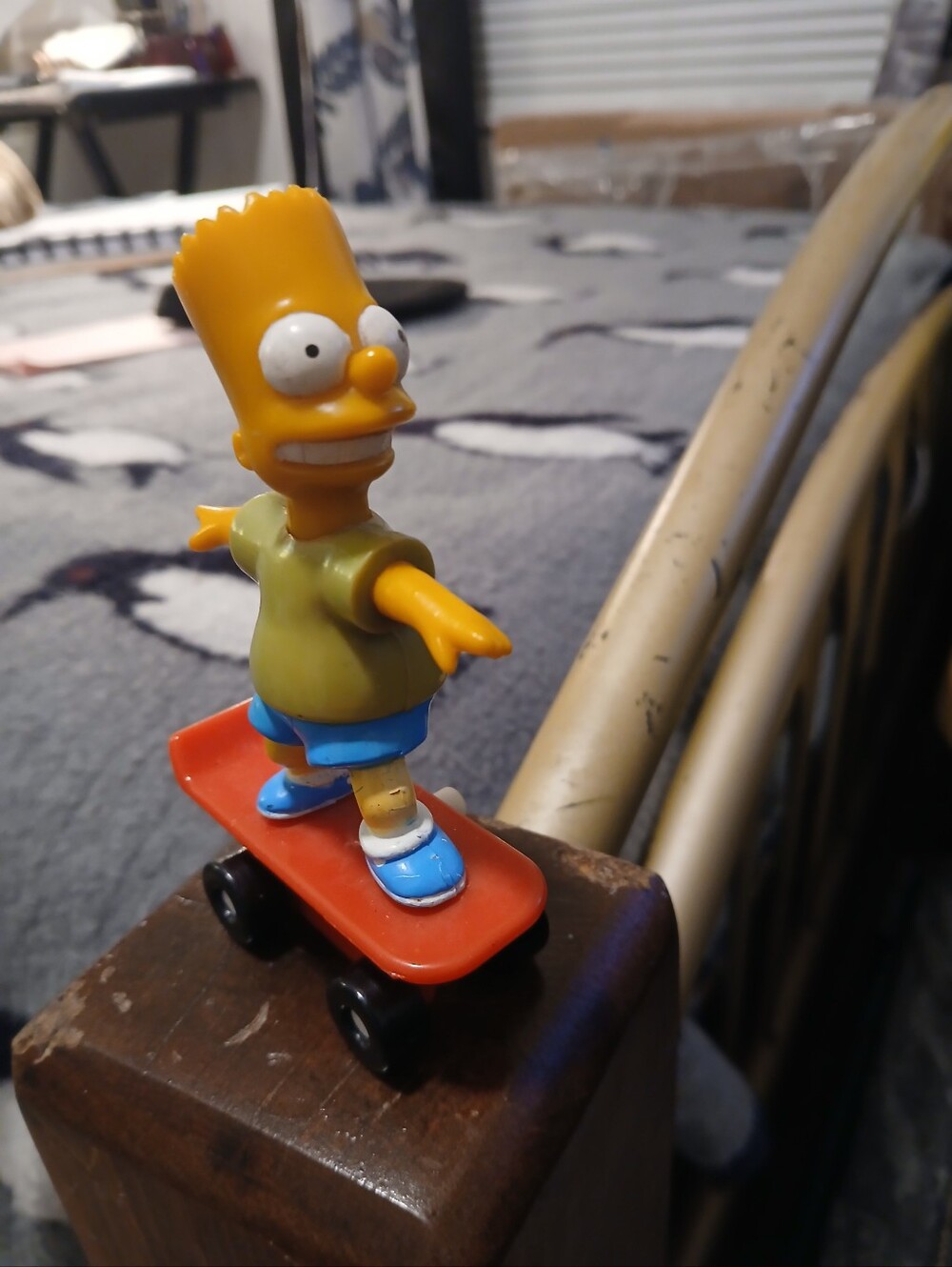 Yellow Bart SIimpson Skateboard Figure Toy - Kids Toys